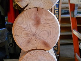 turned logs off center