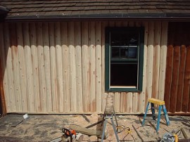 vertical logs replaced