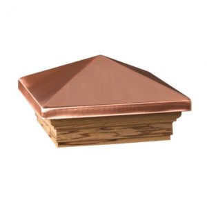 Copper caps for log posts