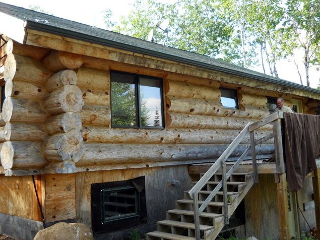 Cleaned log home