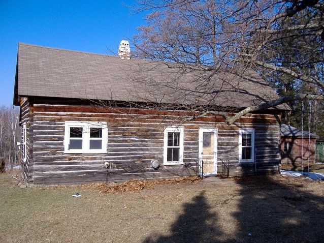 Neglected historic log home