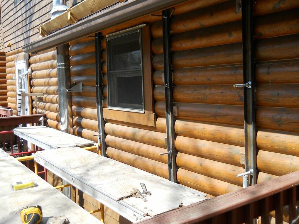 Log Home Wall Needed Straightening