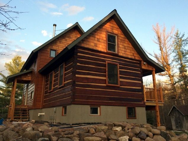 Great looking log home restoration
