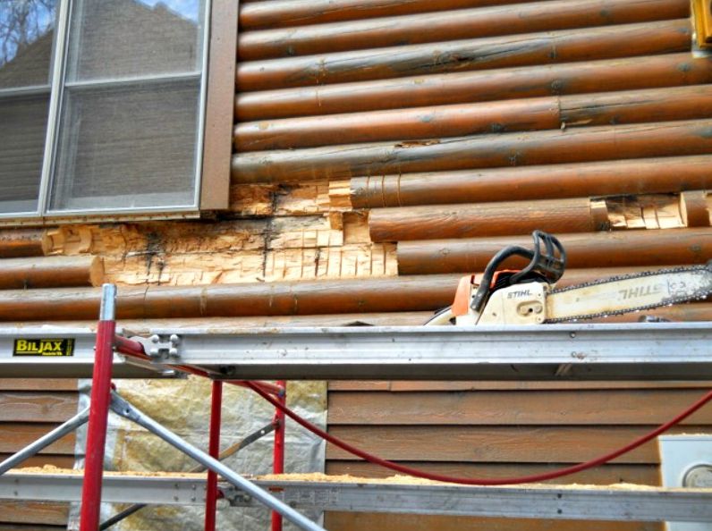 Log Home Wall Needed Straightening