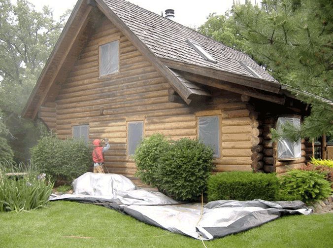 Blasting log wall