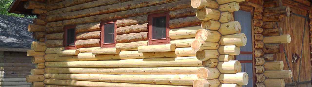 Half blasted log home